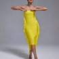 Strapless Fringe Midi Bandage Dress