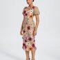 Maraya V-Neck 3D Floral Midi Dress