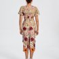 Maraya V-Neck 3D Floral Midi Dress