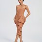 Strapless Ruffle Bandage Midi Dress