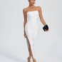Strapless Drill Chain Midi Bandage Dress