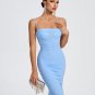Ruched Mesh Backless Midi Dress