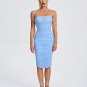 Ruched Mesh Backless Midi Dress
