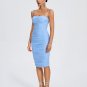 Ruched Mesh Backless Midi Dress