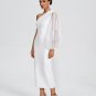 One Shoulder Bishop Sleeve Bandage Dress