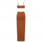 Strappy Sleeveless Exposed Waist Maxi Bandage Dress