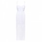 Strappy Sleeveless Tassels Maxi Bandage Dress