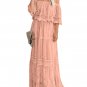 Off Shoulder Short Sleeve Floral Lace Bridesmaid Maxi Dress