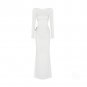 Round Neck Long Sleeve Cut Out Maxi Bodycon Dress H1729