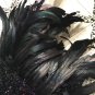 V Neck Sleeveless Feather Maxi Bodycon Dress