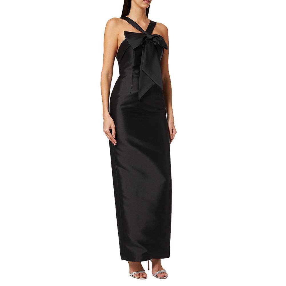 Strappy Sleeveless Bowknot Maxi Bodycon Dress