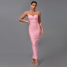 Strappy Sleeveless Plain Maxi Bandage Dress