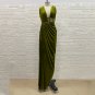 V Neck Sleeveless Slit Maxi Bodycon Dress