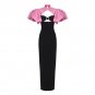 High Neck Short Sleeve Maxi Cut Out Bodycon Dress
