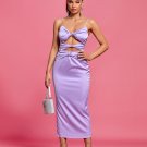 Strapless Hollow Out Maxi Dress