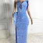 Strapless Sequins Maxi Bodycon Dress
