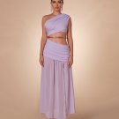 Lavender Split Chain Maxi Dress