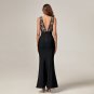 V Neck Lace and Bandage Maxi Dress