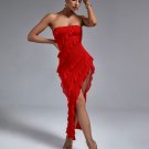 Bandeau Ruffle Detail Maxi Dress