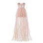 Strapless Lace Up Maxi Bodycon Dress