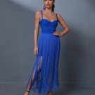 Strappy Tassels Maxi Bandage Dress