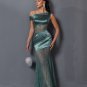 Asymmetric Lace Gauze Maxi Dress