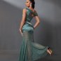 Asymmetric Lace Gauze Maxi Dress