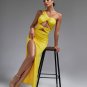 One Shoulder Side Slit Maxi Dress