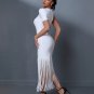 Asymmetric Tassels Maxi Bandage Dress