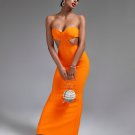 Strapless Cut Out Maxi Bandage Dress