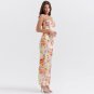 Strappy Sleeveless Floral Maxi Bodycon Dress
