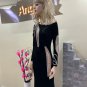 Round Neck Hollow Out Maxi Bodycon Dress