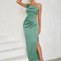 Strappy Sleeveless Wrinkled Maxi Bodycon Dress
