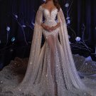 Off Shoulder Sequins Maxi Bodycon Dress