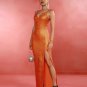 Metallic Orange Bandage Maxi Dress