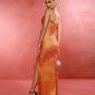 Metallic Orange Bandage Maxi Dress