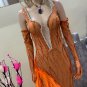 Strappy Sleeveless Feather Maxi Bodycon Dress