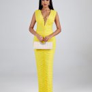 V Neck Sleeveless Ruched Maxi Dress