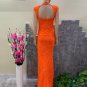 High Neck Sleeveless Bead Chain Maxi Bodycon Dress