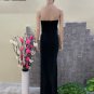 Strapless Sleeveless Rhinestone Maxi Bodycon Dress