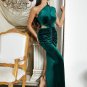 One Shoulder Sleeveless Lace Maxi Bodycon Dress