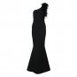One Shoulder Sleeveless Feather Maxi Bandage Dress