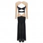 Round Neck Pineapple Decoration Maxi Bodycon Dress