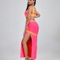 Peach Cutout Maxi Bandage Dress