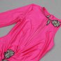 Round Neck Long Sleeve Rhinestone Maxi Bodycon Dress
