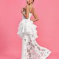 Strappy Tiered Lace Vintage Maxi Dress