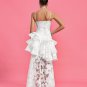 Strappy Tiered Lace Vintage Maxi Dress