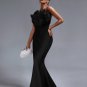 Strapless Feather Maxi Bandage Dress