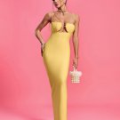 Cutout Open Back Maxi Bandage Dress