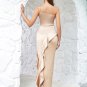 One Shoulder Sleeveless Ruffle Maxi Bodycon Dress